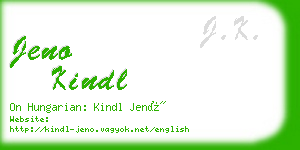 jeno kindl business card
